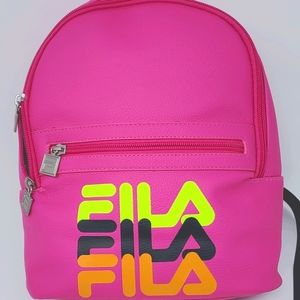 Fila Womens Anita Backpack Pink Faux Leather New